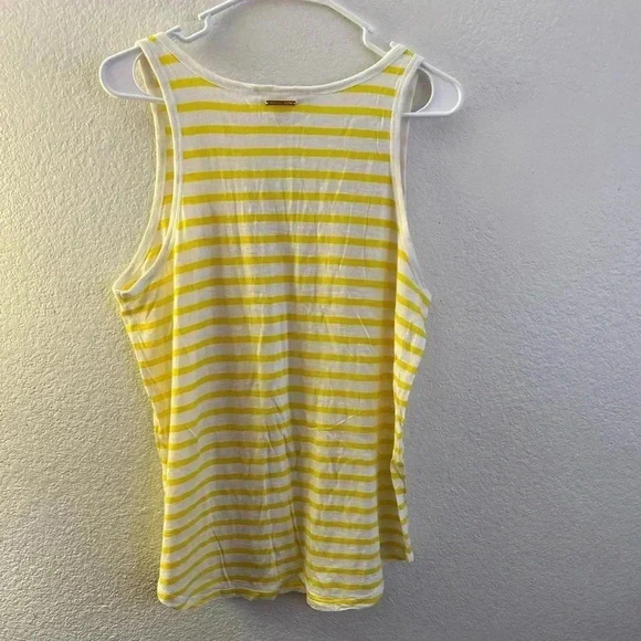 💥Michael Kors Yellow Lightweight Tank Top L - Picture 4 of 7